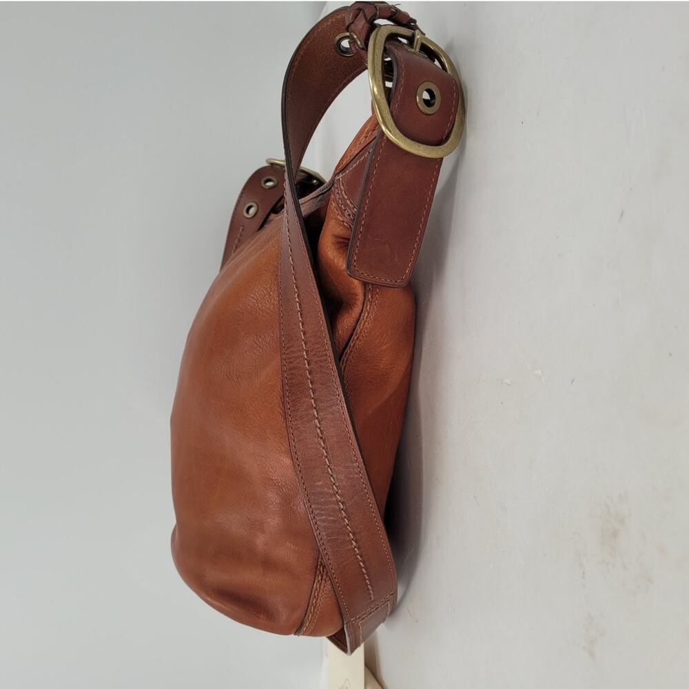 Coach Bleecker Saddle Leather Tattersall Bucket Shoulder Bag 11422 w/Dust Bag - Picture 6 of 15